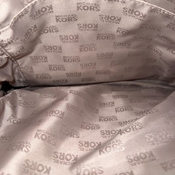 Michael Kors Florence Leather Handbag Satchel Saffiano Acorn Brown Tan EUC - Picture 7 of 11